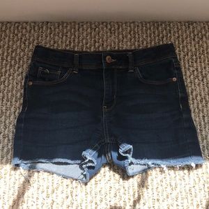 Blue denim shorts